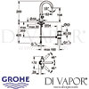 Grohe Atrio Basin Mixer L-Size Tap Dimensions